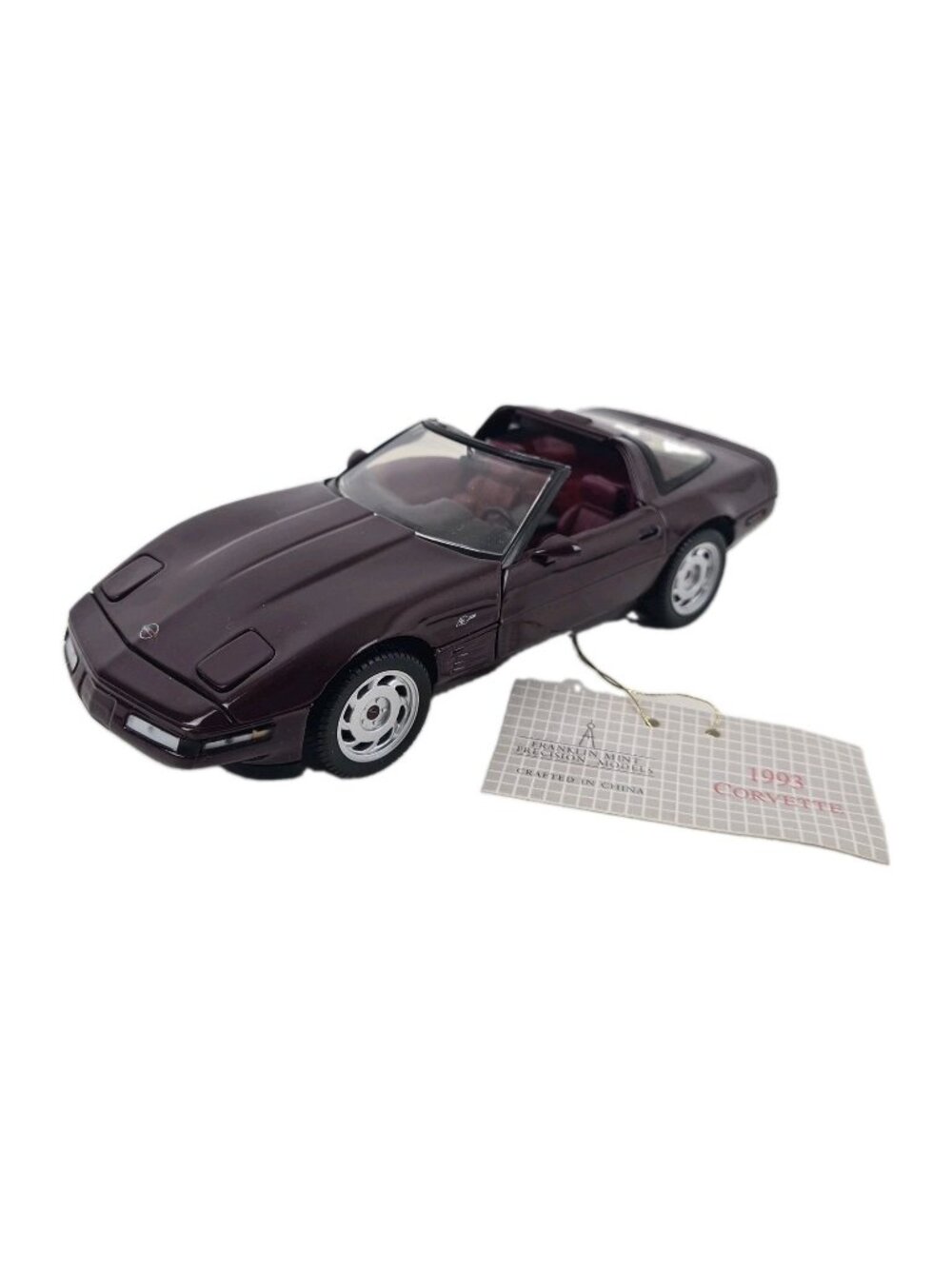 Franklin Mint 1993 Chevrolet Corvette ZR1 Ruby 1:24 Die Cast Classic B11UQ63